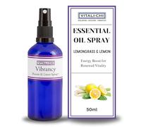 Vitali-Chi Vibrancy - Espray de aceite esencial con citronela y limón | para aumentar la energía, relajación y paz | Ambientador Aura & Spray de habitación con aroma refrescante y calmante - 50 ml