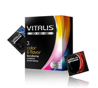 Vitalis Color & Flavor, paquete de 3 condones, 3 unidades