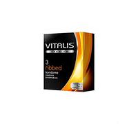 Vitalis Condones Premium Ribbed para una experiencia sexual aún más intensa, 1 x 3 unidades