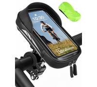 Vitalismo Soporte Móvil Bicicleta Moto Impermeable hasta 7 Pulgadas | Bolsa Manillar con Cubierta de Lluvia, Espacio de Almacenamiento, Rotación 360, Bolsa Bicicleta MTB Ciclismo