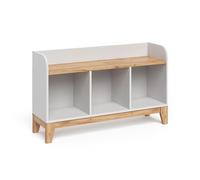 VitaliSpa Banco Infantil Malia, Blanco/Artesano, 107.2 x 63.8 cm, Apto como Asiento y Superficie de Apoyo para niños
