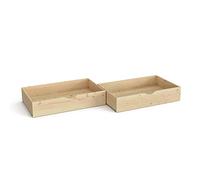 VitaliSpa Cajón con Ruedas Everest, Madera Natural, 98 x 56 cm Lote de 2