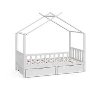 VitaliSpa Cama en Forma de casa Franka, Blanco, 80x160 cm