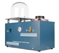 VitalisWorks Máquina de fundición de inversión al vacío 3 CFM, máquina de fundición al vacío de 1/2HP, combinación de fundición a la Cera perdida de 2L con Campana de Jarra, máquina de fusión