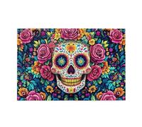 Vitality Sugar Skull Flower - Rompecabezas de 1000 piezas para adultos, rompecabezas de madera para adultos, regalos para decoración del hogar