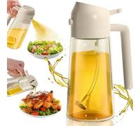 VITALIZUM Aceitera Spray 450 ml - Pulverizador de Aceite Antigoteo de Cristal, Reutilizable y Libre de BPA, Ideal para Cocina y Freidora de Aire
