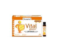 DRASANVI VITALPUR DEFENSAS - Jalea Real + Própolis + Vitamina C + Echinacea + Lactoferrina - Contribuye al funcionamiento normal del sistema inmunitario - SIN GLUTEN - 20 viales x 15ml