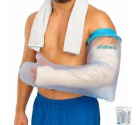 vitalseal - Protector Escayola Brazo Completo Adulto, Cubre Vendaje Impermeable para Ducha Piscina Reutilizable Adaptable, Funda Mano Picc, Heridas Quemaduras Tatuajes (Brazo Completo)