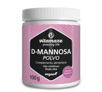 Vitamaze D-Manosa 2000 mg en Polvo Alta Dosis, Bote 100 g Vegano | Contribuye a la funcion urinaria normal. 2000 mg por dosis diaria. Vegano, sin aditivos. Fabricado en Alemania.