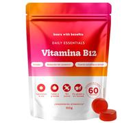 Vitamin B12 400 µg Gummies - Daily Essentials - Metabolismo energético normal, reducción del cansancio y la fatiga - 60 Unidades (2 meses) - Veganas, Sin Azúcar - Bears with Benefits