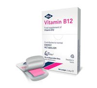 Vitamin B12 IBSA FilmTec® - Complemento Alimenticio a base de Vitamina B12-30 Láminas Bucodispersables - Contiene edulcorantes - Sin Gluten ni Lactosa - Sabor a Frambuesa