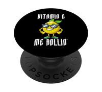 Vitamin C Me Rollin Cool Lemon Gafas De Sol Citrus Pun PopSockets PopGrip Adhesivo