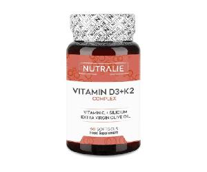 vitamin d3 + k2 complex 60 cápsulas nutralie