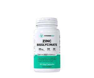 Vitamin360 - Bisglicinato de Zinc 50 mg (30 cápsulas vegetales)