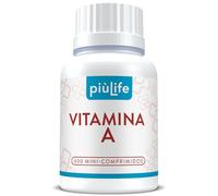 Vitamina A Pura 8000 UI PiùLife, 400 Comprimidos, 2400 µg De Vitamina A Retinol Por Dosis (2 Al Día), Vitaminas Para Los Ojos Y La Piel, Sistema Inmunológico, Antioxidante