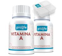 Vitamina A Pura 8000 UI PiùLife, 800 Comprimidos, 2400 µg De Vitamina A Retinol Por Dosis (2 Al Día), Vitaminas Para Los Ojos Y La Piel, Sistema Inmunológico, Antioxidante