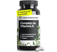Vitamina B Complex + Cofactores - 240 Tabletas con las 8 vitaminas B - B1, B2, B3, B5, B6, B7, B9, B12 + Inositol y Colina en alta dosificación - Formas bioactivas - Probado en laboratorio