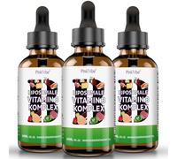 Vitamina B Complex Liposomal - Complejo de Vitaminas B en Forma Líquida de Alta Dosis con las 8 Vitaminas B, Sin Aditivos, 60 ml (Paquete de 3)