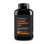 Vitamina B Complex MAX - 8 Vitaminas B, Colina e Inositol - 365 Comprimidos | Alta Concentración del Grupo B - Fórmula Propia, Vegano, Sin Aditivos - 1 Comprimido al Día, 1 Año - Zenement