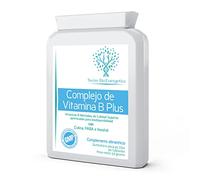 Vitamina B Complex Plus - Fórmula Superior Metilada con Colina, PABA e Inositol - Multivitaminas B esenciales B1, B2, B3, B5, B6, B12, Biotina y Folato, 90 cápsulas