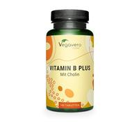 Vitamina B Complex Vegavero | Con Colina, B1, B2, B3, B5, B6, B12, Biotina & Ácido Fólico| 180 Comprimidos | Complejo Vegano