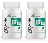 Vitamina B12 1000 µg, 60 comprimidos, Soria Natural (Paquete de 2)