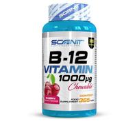 Vitamina B12-1000 mcg - 365 tabletas - Sabor Cereza - Vitamina B12 vegana - Vitamina B12 Cianocobalamina - Vitaminas B12