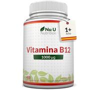 Vitamina B12 1000 mcg - 400 Comprimidos Veganos de Alta Potencia - Vitamina B12 Metilcobalamina - Suministro para 13 Meses - Fabricado en Europa - Nu U Nutrition