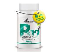 Soria Natural Vitamina B12 1000μg | 200 comprimidos para +6 Meses | Muy Alta Concentración y Liberación Sostenida para Mejor Absorción | Indicado para cansancio, fatiga, regular sistema nervioso