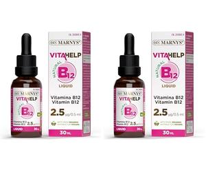 Vitamina B12 Líquida VITAHELP, Contribuyendo Al Estado Energético y Mental, Apto para Veganos, Botella con Pipeta 30 Ml, Indicado para todas las edades. (Paquete de 2)