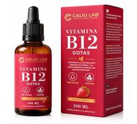 Vitamina B12 Metilcobalamina Sublingual | 100 ml Gotas Líquidas | Alta Concentración de B12 Activa | Complemento Alimenticio para Energía, Sistema Nervioso y Metabolismo | Sabor Frambuesa