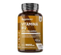 Vitamina B12 Vegana 1000 mcg 450 Comprimidos, Para +1 Año de Suministro | Metilcobalamina B12, Contribuye al Funcionamiento Normal del Sistema Inmune, a Reducir el Cansancio y Fatiga