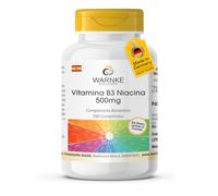 Vitamina B3 (niacina) 500mg - 250 comprimidos - 500mg por comprimido - ALTA DOSIS - fáciles de tragar - Calidad de farmacia alemana - vegano | Warnke Vitalstoffe