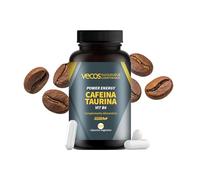 Vitamina B6 con Cafeína y Taurina - Power Energy - 100 Cápsulas Vegetales - Contribuye al Aumento de Volumen Muscular - Efecto Energizante - Complemento Alimenticio