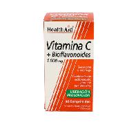 Vitamina C 1.000 mg + bioflavonoides HealthAid 60 comprimidos - liberación prolongada y fácil absorción