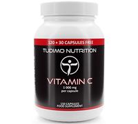 Vitamina C 1000 mg Capsulas Vegana - 150 Cápsulas (5 Meses de provisión) de Desintegración Rapida, Vit C 1000mg de Polvo de Acido L Ascorbico Puro (Ascorbic Acid Supplement)