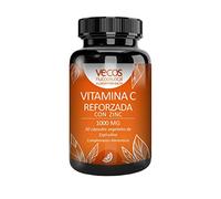 Vitamina C 1000 mg con Zinc para Reforzar el Sistema Inmunológico | 30 Cápsulas Vegetales | Ayuda a Reducir el Cansancio y la Fatiga | Potente Antioxidante Natural