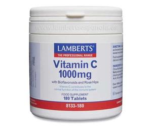 Vitamina C 1000Mg 180 Comprimidos Lib Sostenida Lambert - Complemento Alimenticio