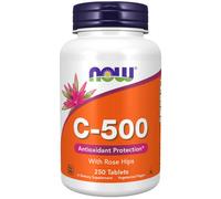 VITAMINA C-500 250 Tabletas De Now Foods