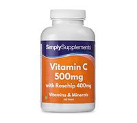 Vitamina C 500mg | Rosa Mosqueta 400mg - ¡Bote para 1 año! - Apto para veganos - 360 Comprimidos - SimplySupplements