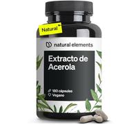 Vitamina C Acerola - 180 Cápsulas para 6 meses - Apoya al sistema inmunitario, nervioso y al metabolismo energético - Extracto de acerola - 100% Natural - Probado en laboratorio