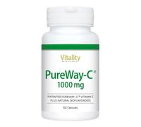 Vitamina C de alta dosis de 1000 mg por cápsula (60 cápsulas), materia prima patentada PureWay-C® optimizada con quercetina, extracto de semilla de uva y extracto de hojas de té verde de Vitality
