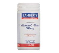 Complemento Alimenticio De Vitamina C De Liberación Sostenida Con Bioflavonoides Y Escaramujos, En Tabletas 500Mg - Lamberts Vitamin C Time 500Mg 100 uds.