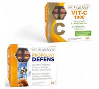 Vitamina C Liposomada y Propolvit Defens - Pack Defensas 2 x 20 Viales Bebibles - Suplemento Inmunológico - Equilibrio entre Función Inmune y Energía