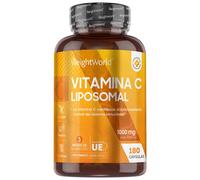 Vitamina C Liposomal - 1000 mg 180 cápsulas - Suplemento de Máxima Absorción para el Sistema Inmune