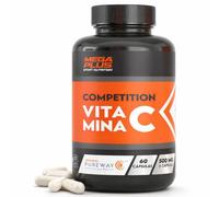 Vitamina C - No ácido - ester- c - Mega Plus Competition - Refuerza el Sistema Inmunitario y reduce la fatiga - Pura - Sin Aditivos - Sin sabor - 60 capsulas - 500mg