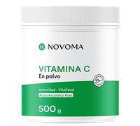 Vitamina C Pura en Polvo 500g | 100% Ácido L-Ascórbico | Polvo Ultra Fino | Mejora el Sistema Inmunológico | Envasado en Francia | Cuchara Medidora Incluida | NOVOMA (ex Nutrivita)