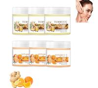 Vitamina C y cúrcuma exfoliante facial, limpiador facial suave y gel exfoliante, exfoliante facial natural contra puntos negros, manchas oscuras y cuidado de la piel hidratante (3 unidades)