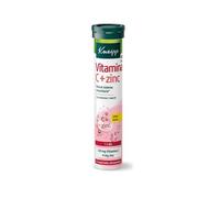 Kneipp Vitamina C + Zinc: Sistema Inmunitario, 120g Vitamina C, Origen Natural, Cambio de Estación, Época de Frío, 20 Comprimidos Efervescentes