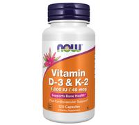 Vitamina D-3 Y K-2 120 Cápsulas 45 Mcg De Now Foods